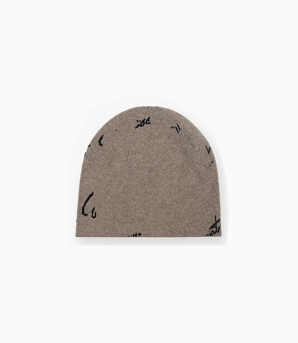 International Vacation Club Jacquard Beanie Weiß