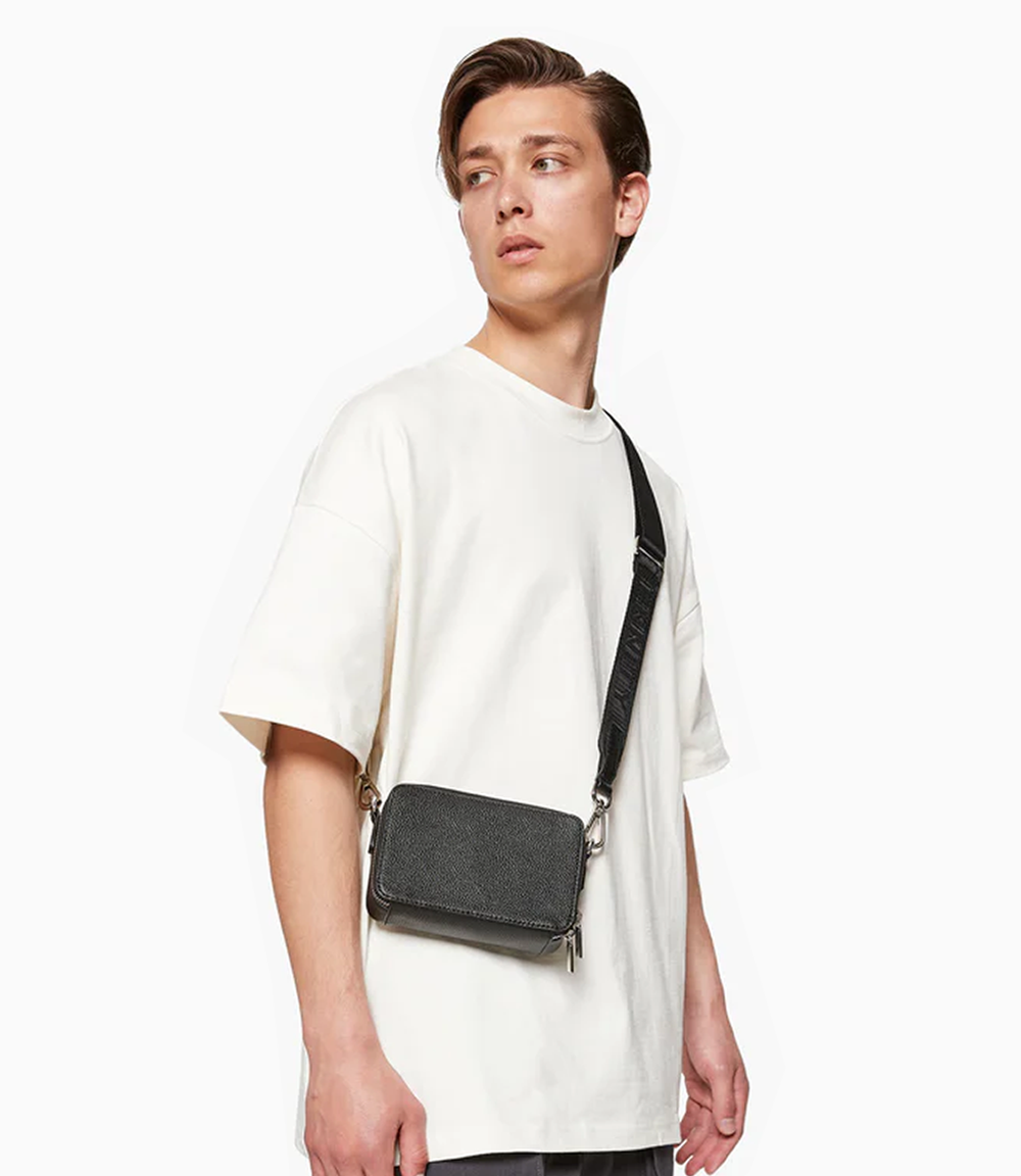 Aesthetic Shoulder Messenger Bag Schwarz