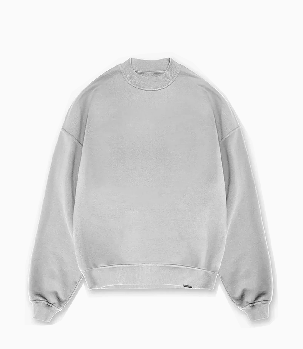 Heavy Basic 500 GSM Aesthetic Sweater Grau