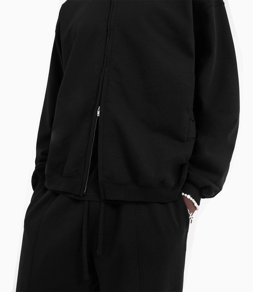 Aesthetischer Sweat-Zippé Schwarz