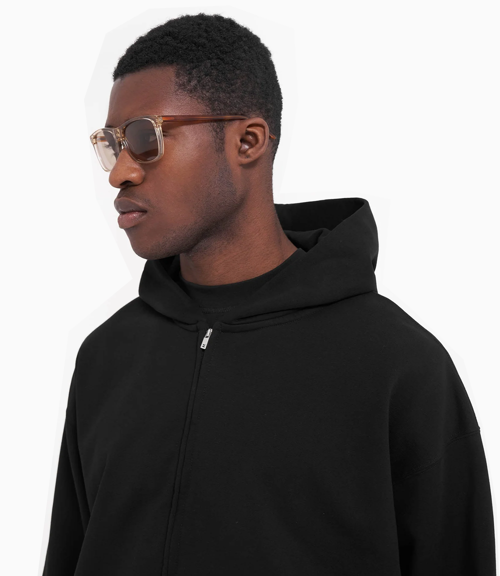 Aesthetischer Sweat-Zippé Schwarz