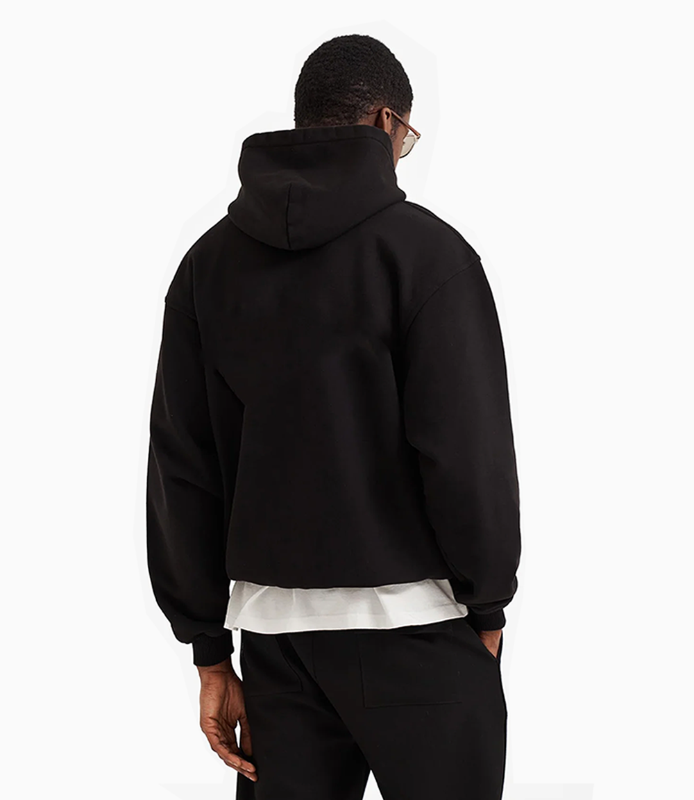 Aesthetischer Sweat-Zippé Schwarz